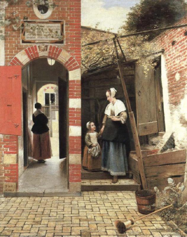 Pieter de Hooch the courtyard of a house in delft Norge oil painting art
